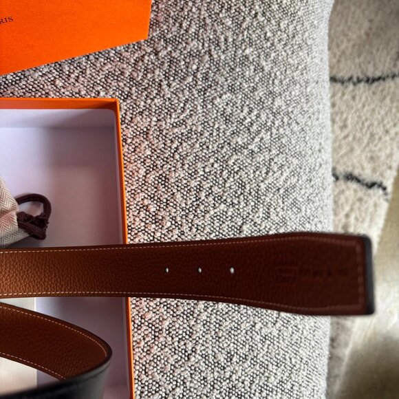 Brand New - Hermes H Belt Buckle & Reversible Leather Strap 32 mm - Picture 9 of 11